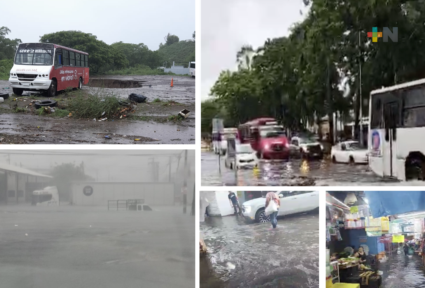 PC Estatal realiza recorridos de atención en Veracruz-Boca del Río por intensas lluvias